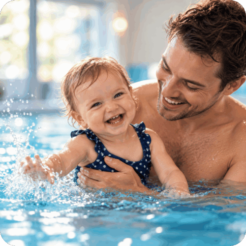 Sternen Frosch Babyschwimmen